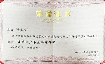 2022年1月，在“快資訊2021年度最受用戶喜愛的創(chuàng)作者”活動(dòng)中，榮獲“最受用戶喜愛的媒體獎(jiǎng)”。